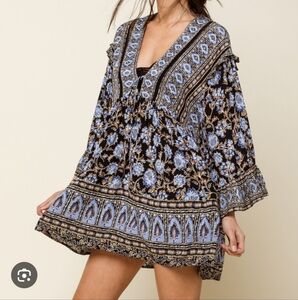 Free People Viscose Moonlight Dress Size M Multicolor